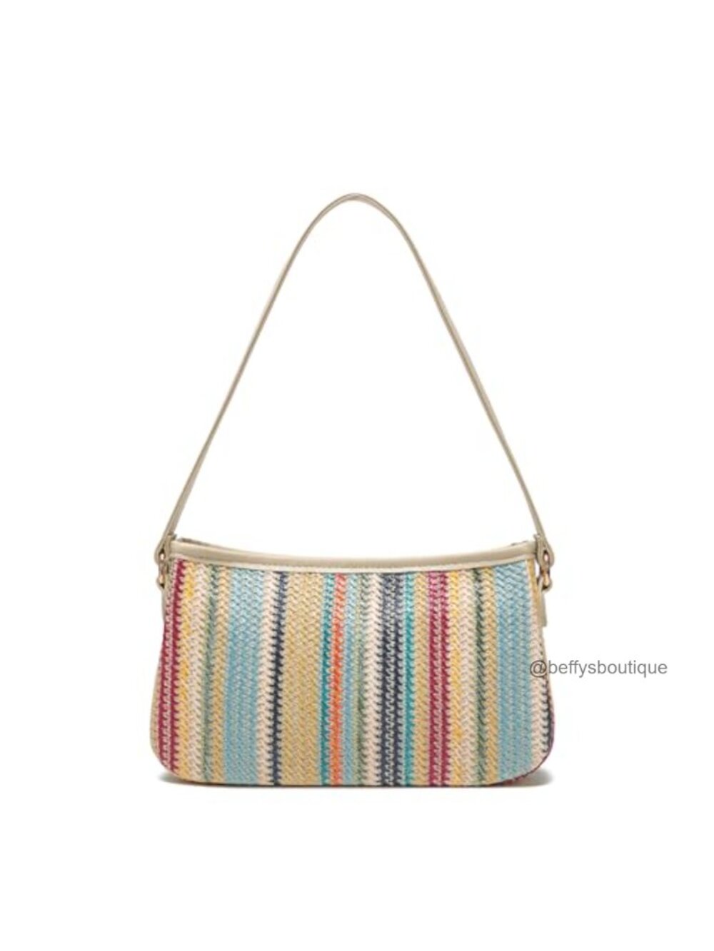 Woven Straw Clutch Crossbody Bag Small Chain Shoulder Purse